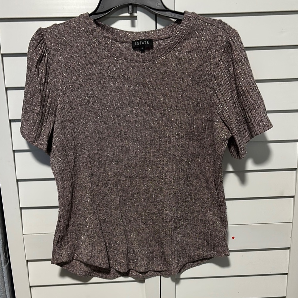 STATE Women's Short Sleeve Top in Brown